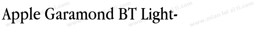 Apple Garamond BT Light字体转换